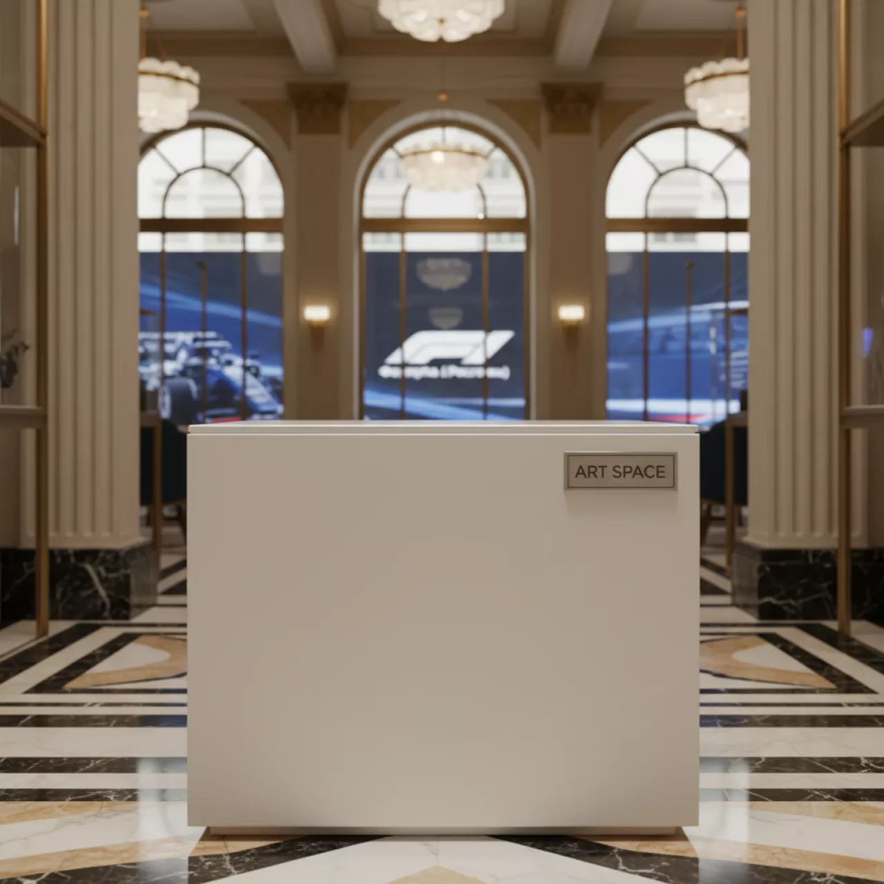 Аренда Колонна презентационная белая в Stella di Mosca — ART SPACE