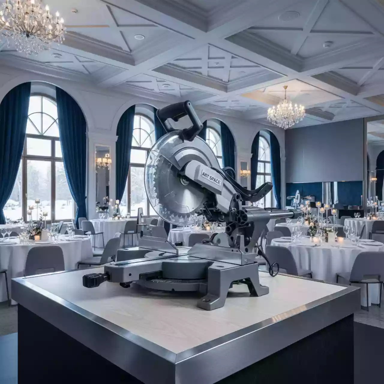 Аренда Комбинированная торцовочная пила Makita LH1040F 1650 Вт диск 260 мм в Boutique Hotel PORTUM 1905 — ART SPACE