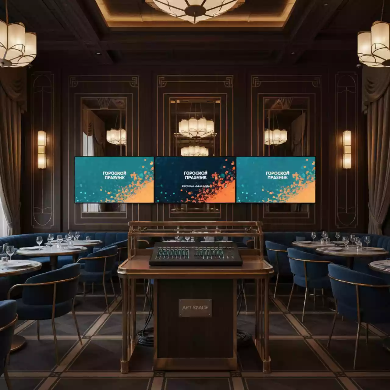 Аренда Коммутатор HDMI для трансляции в ресторане «Магадан» — ART SPACE