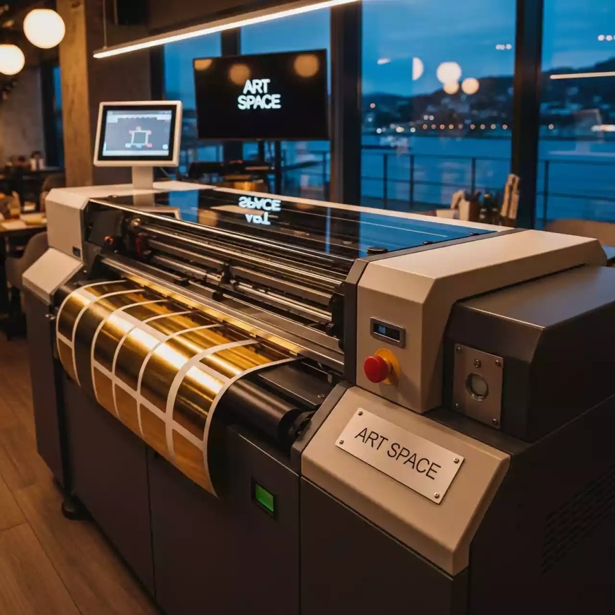 Аренда Комплекс для UV DTF Gold печати AJ 600EX 75х60 см 4х Epson i1600 ламинатор в ресторане «D.O.M» — ART SPACE