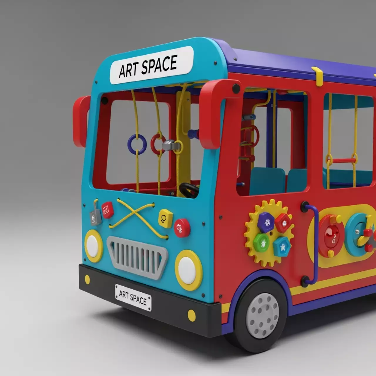 Аренда Комплекс интерактивный детский Ronplay Бизиборд Автобус 24 дюйма в парке «Ривьера» — ART SPACE