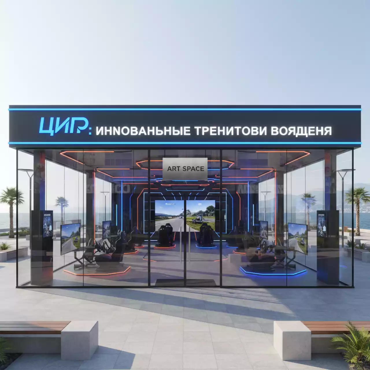 Аренда Комплекс интерактивный ПДД AVKompleks Дорожная азбука на Имеретинской набережной — ART SPACE