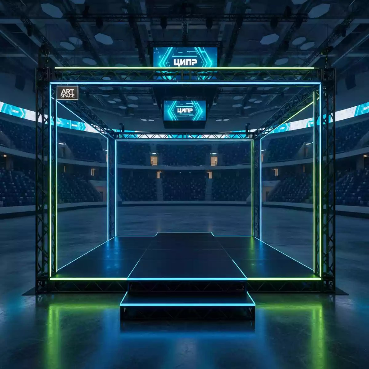 Аренда Комплекс сценический 5х5 м в ледовом дворце «Роза Хутор» — ART SPACE