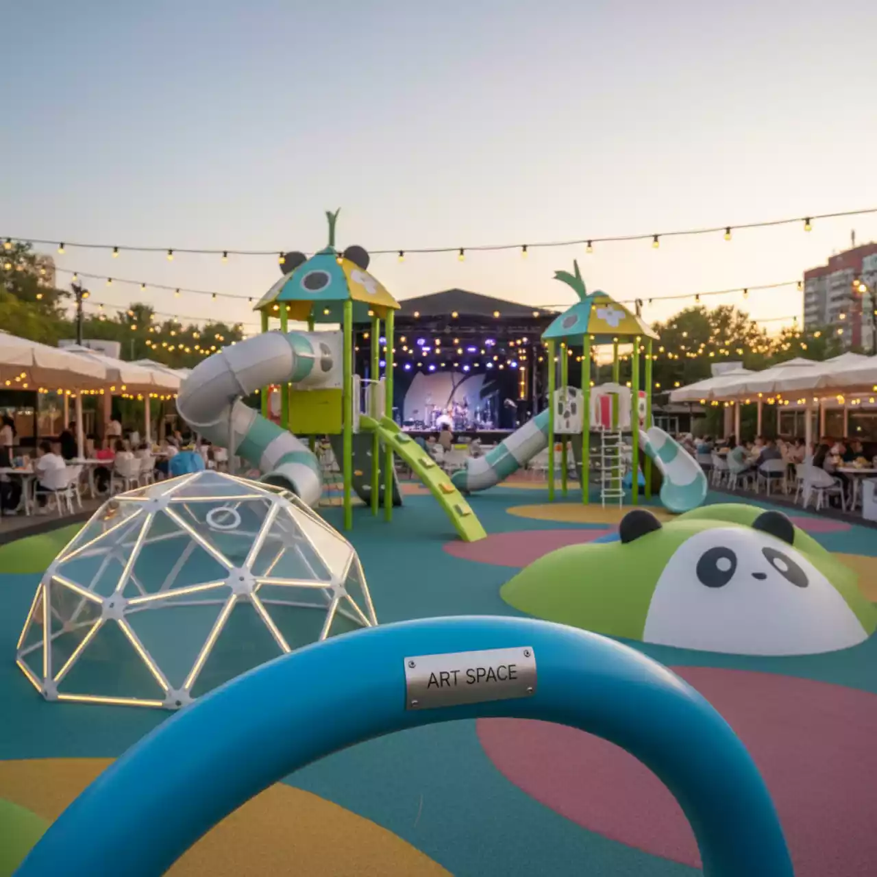 Аренда Комплекса игровой детский Панда Фани Fort в ресторане «Магадан» — ART SPACE