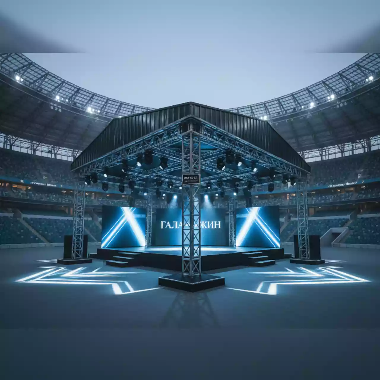 Аренда Комплексы сценические с замкнутым коньком серия Pro на арене «Фишт» — ART SPACE