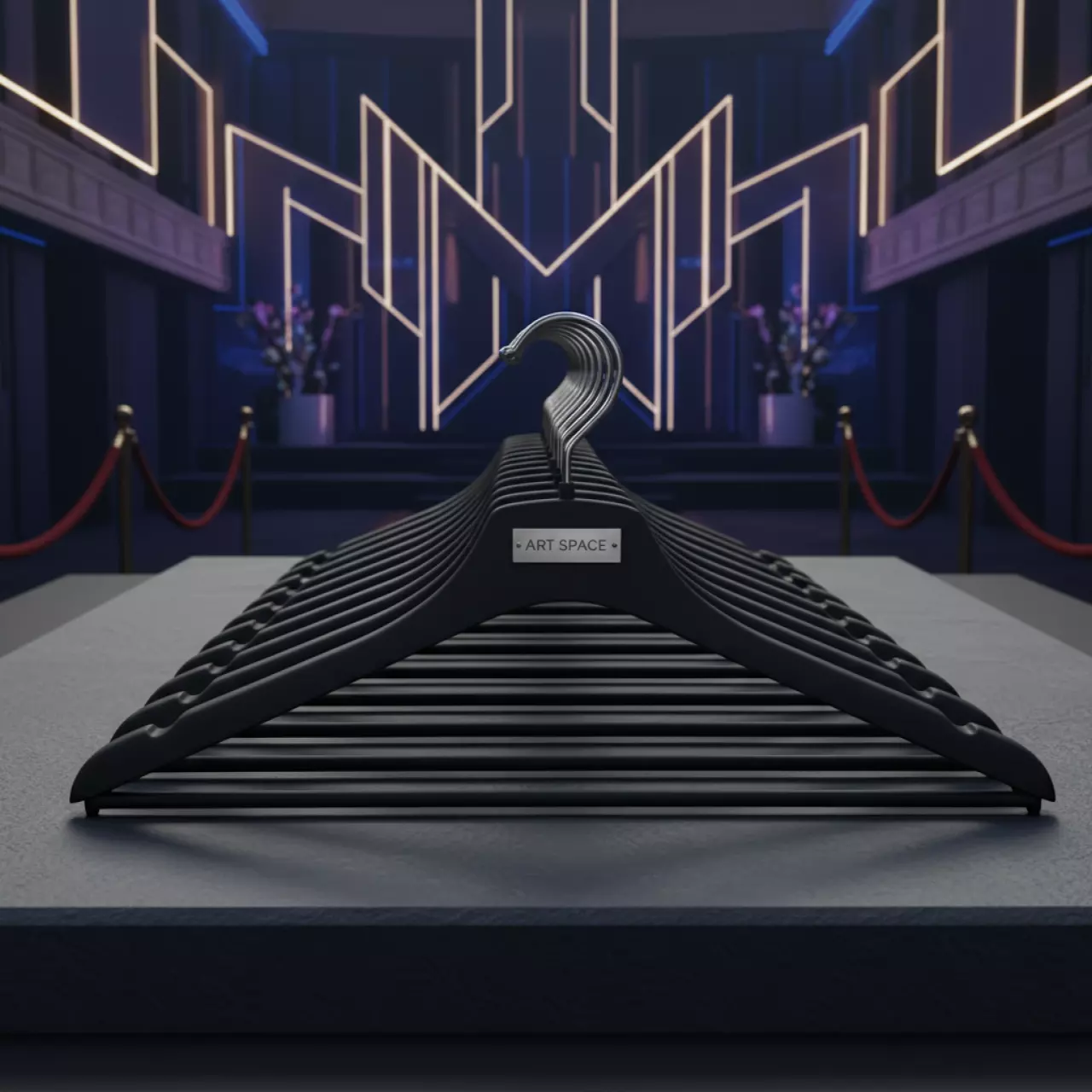 Аренда Комплект 10 плечиков черный цвет в Зимнем театре — ART SPACE