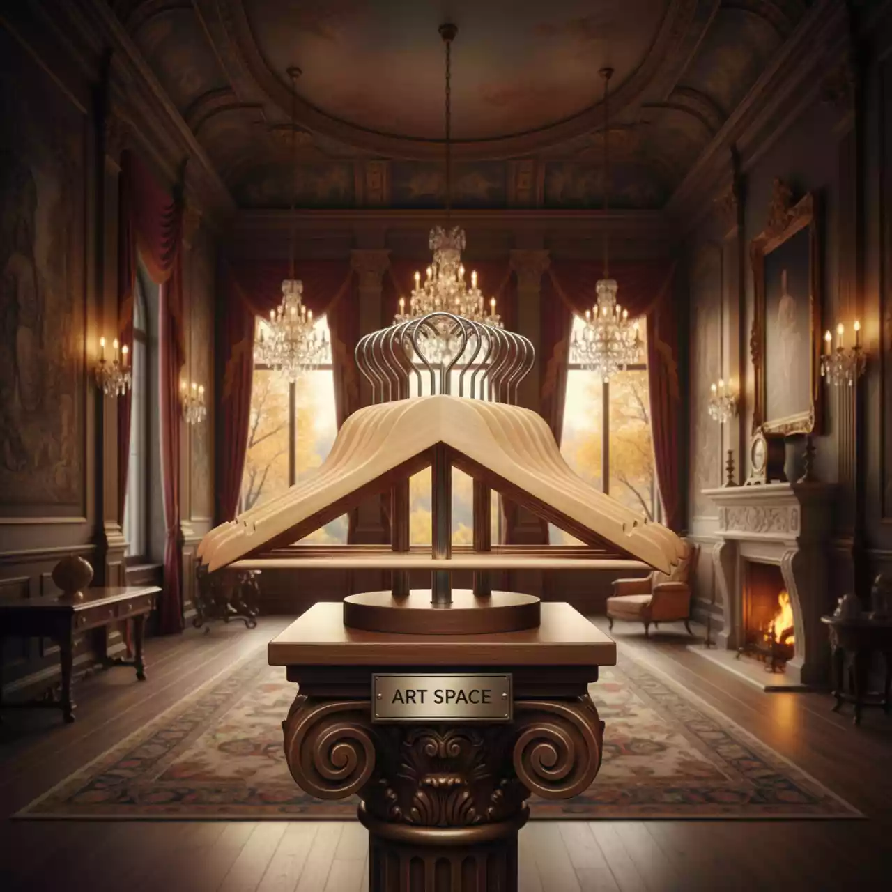 Аренда Комплект 10 плечиков натуральный цвет в отеле «Богатырь» — ART SPACE