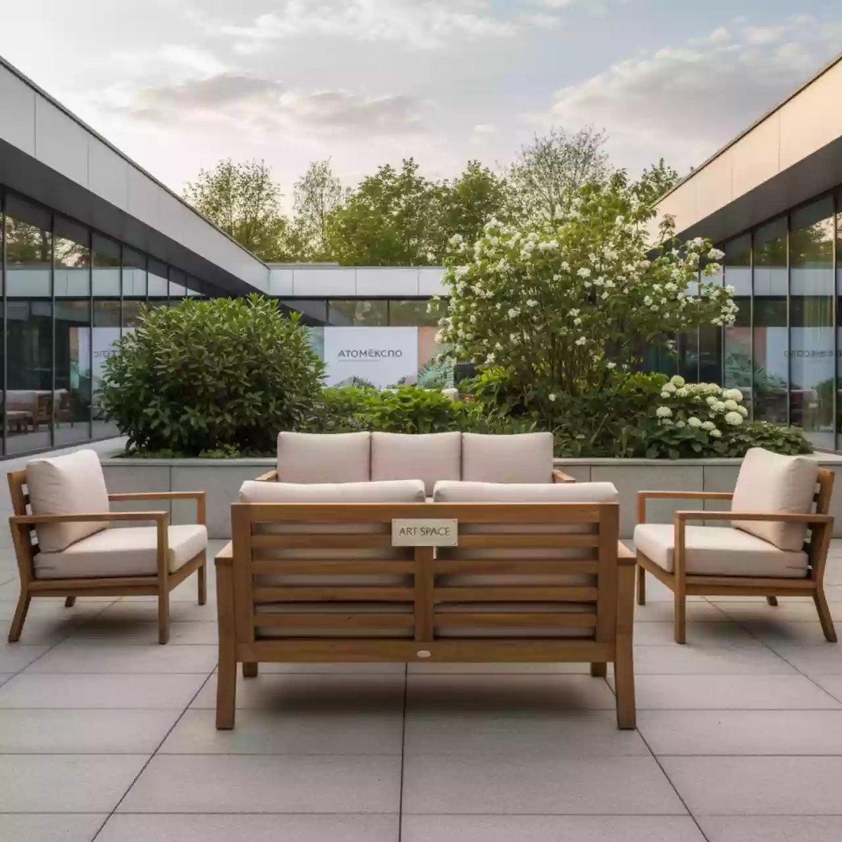 Аренда Комплект деревянной мебели Ravona KD lounge в Green Flow Hotel — ART SPACE