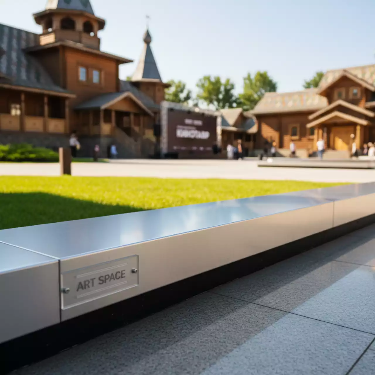 Аренда Комплект для цоколя 150 мм 3 м алюминий гладкий в этно-парке «Моя Россия» — ART SPACE