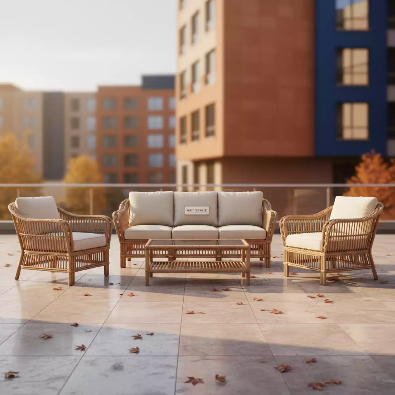 Аренда Комплект для отдыха из натурального ротанга Geneva KM 2002 в Novotel Resort — ART SPACE