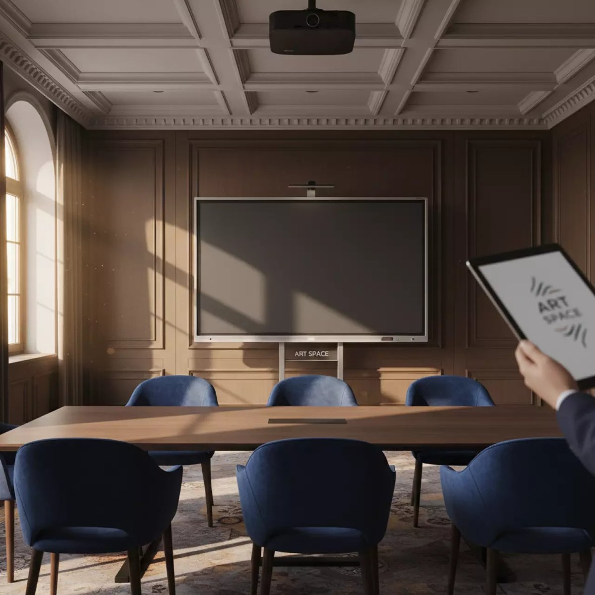 Аренда Комплект интерактивная доска SMART Board SBM787 с проектором EXL201 и потолочным креплением SBM787EXL201L в Boutique Hotel PORTUM 1905 — ART SPACE