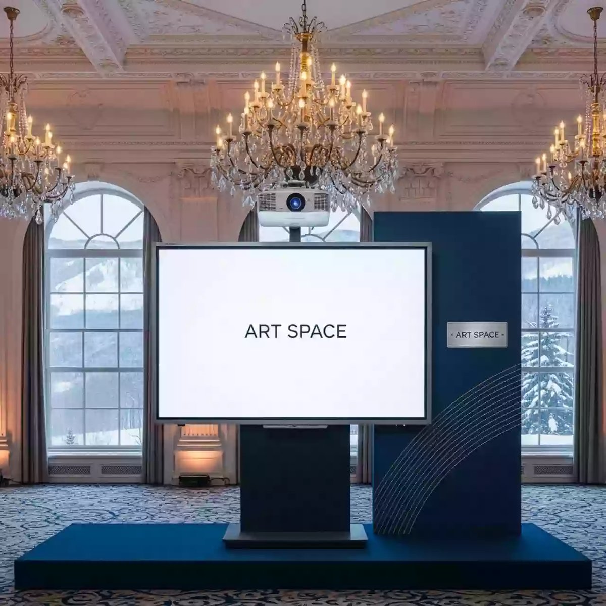 Аренда Комплект интерактивная доска SMART Board SBM787V с проектором EXD 201 и креплением SBM787EXD 201L в Sochi Marriott Krasnaya Polyana — ART SPACE