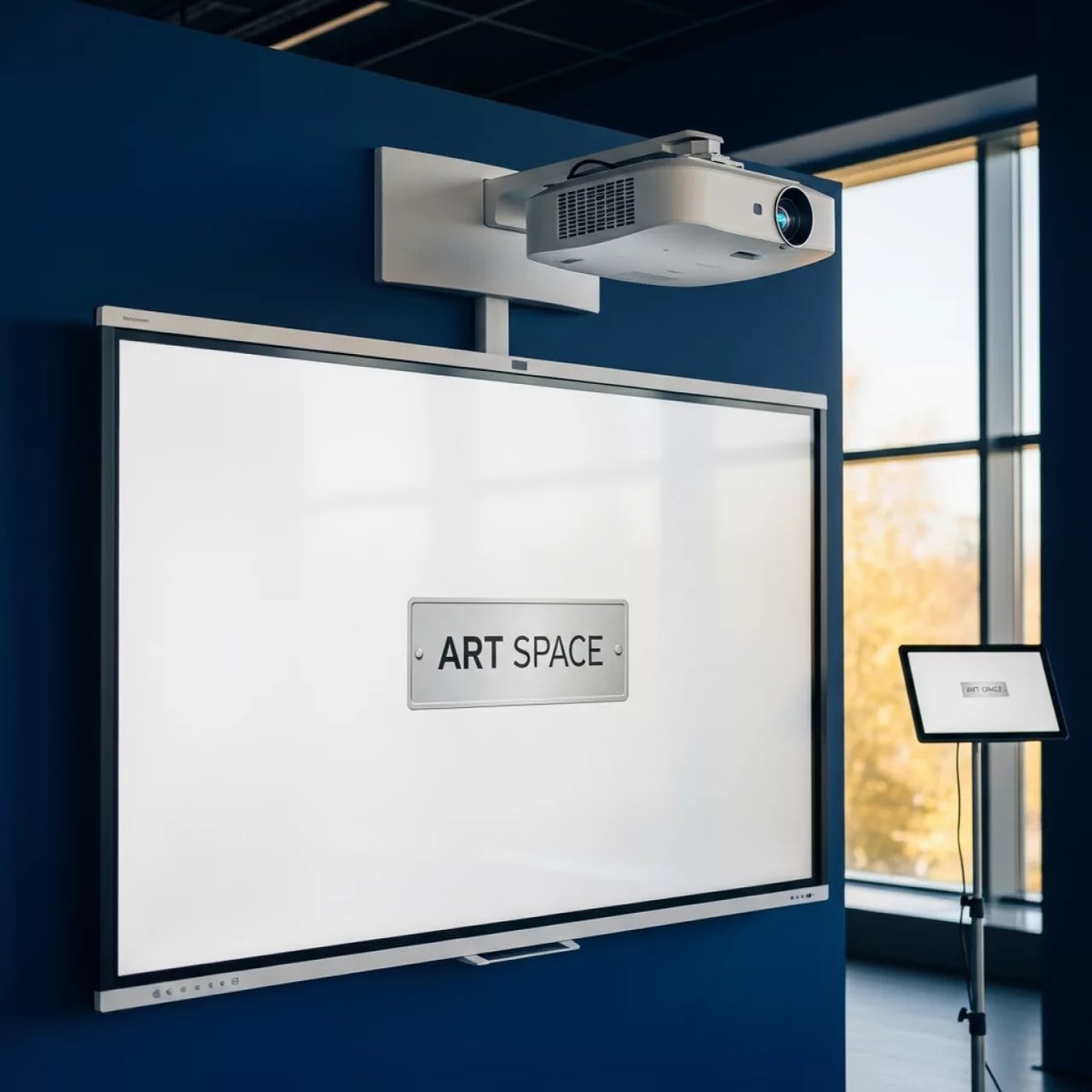 Аренда Комплект интерактивная доска SMART SBM777V с проектором EXD 101W и креплением SBM777EXD 101WL на арене «Фишт» — ART SPACE