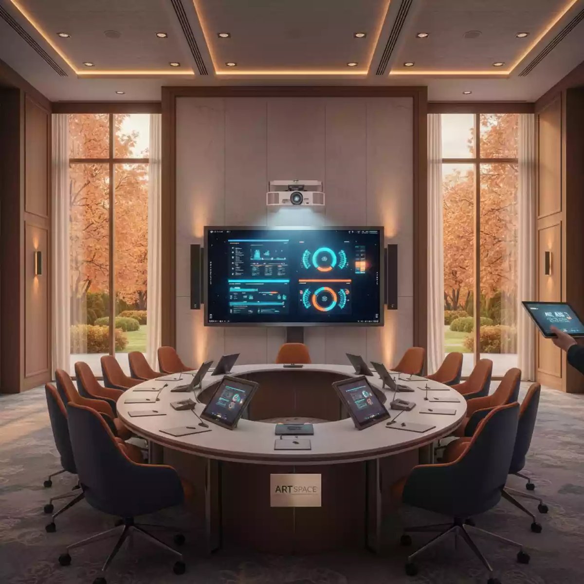 Аренда Комплект интерактивная доска SMART SBM787V проектор EXL201 крепление DSM 2L в Radisson Collection Paradise — ART SPACE