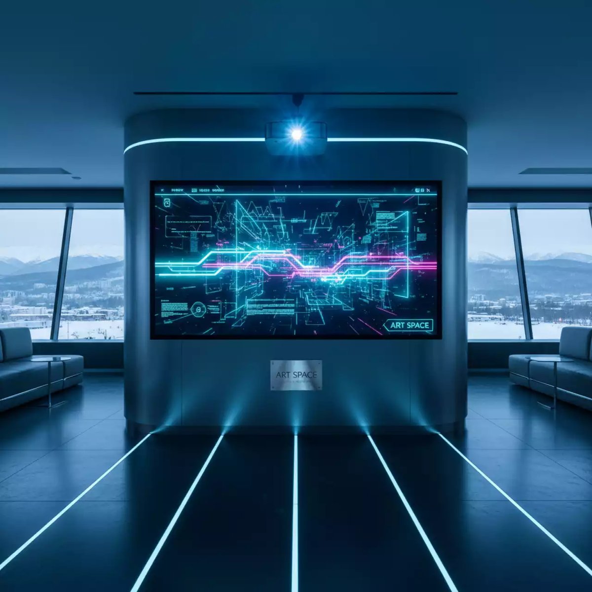 Аренда Комплект интерактивная доска SMART SBM787V с проектором Vivitek DH772UST и настенным креплением SBM787iv6S на арене «Фишт» — ART SPACE