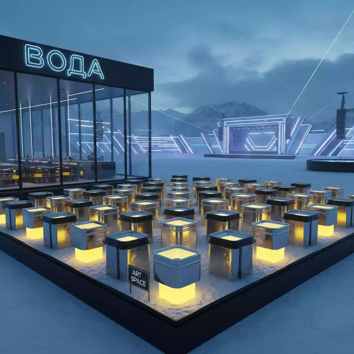 Аренда Комплект картриджей ColorWave 650 Yellow 4x500 гр в ресторане «Voda» — ART SPACE