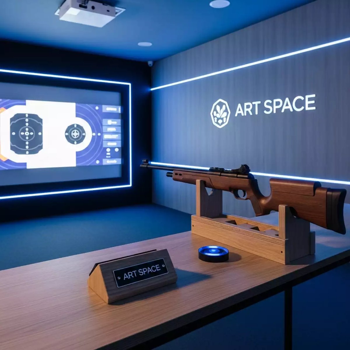 Аренда Комплект лазерного тираИНТИР Кадет НВП автомат по экрану один стрелок в ледовом дворце «Роза Хутор» — ART SPACE