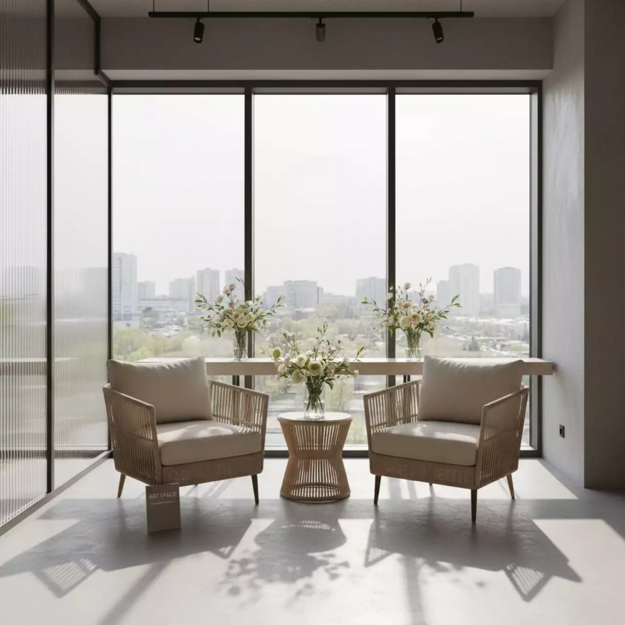 Аренда Комплект мебели AFM 709A T133 бежевый 2 кресла и столик в ресторане «Плакучая Ива» — ART SPACE