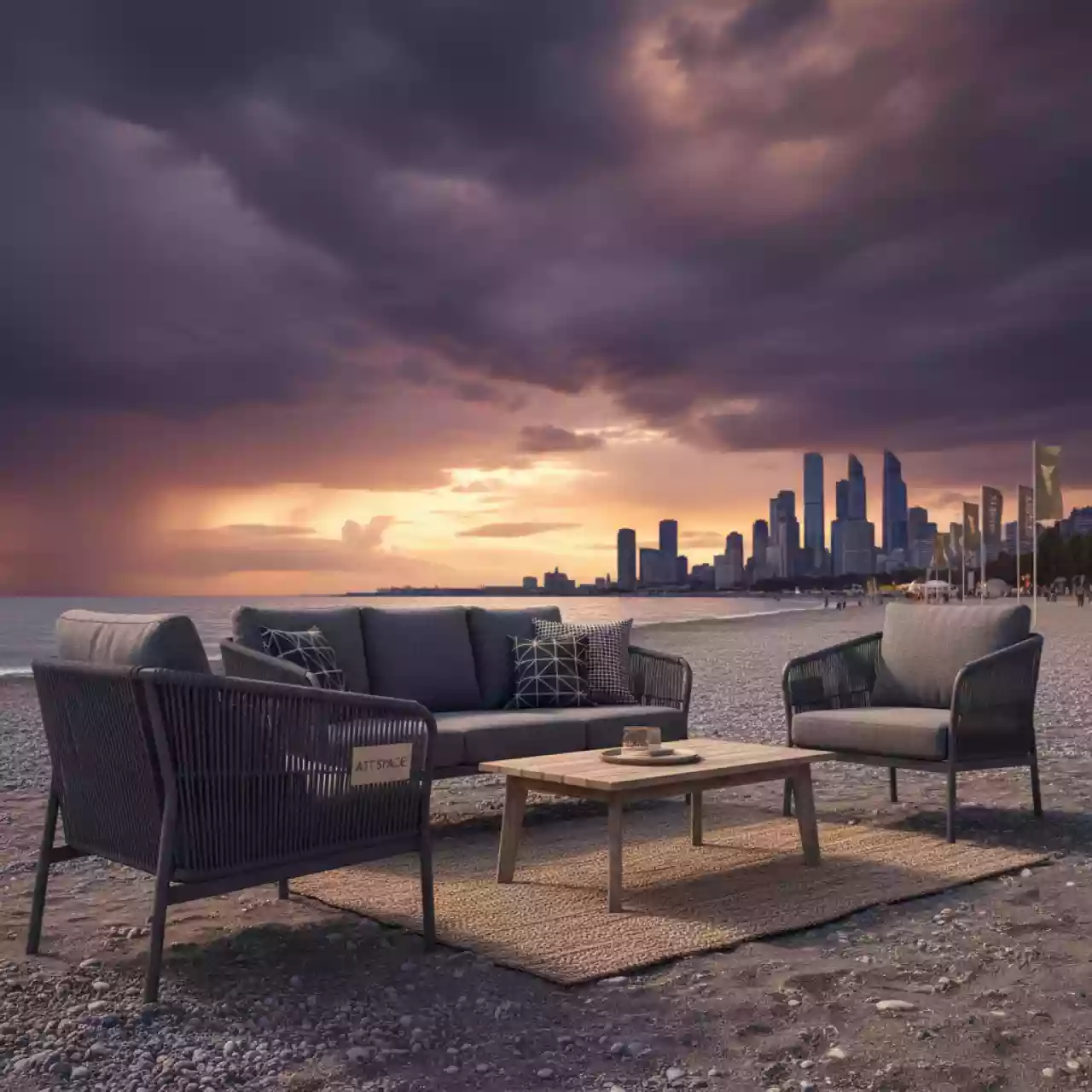 Аренда Комплект мебели Deep Rope на пляже «Ривьера» — ART SPACE