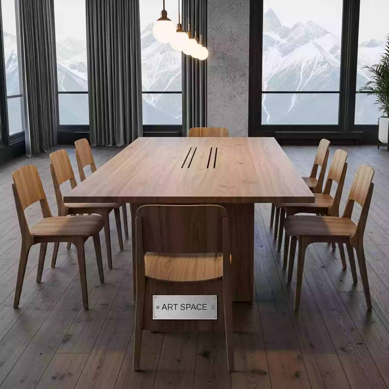 Аренда Комплект мебели деревянной Cambria на 8 персон в Гранд Отель Поляна — ART SPACE