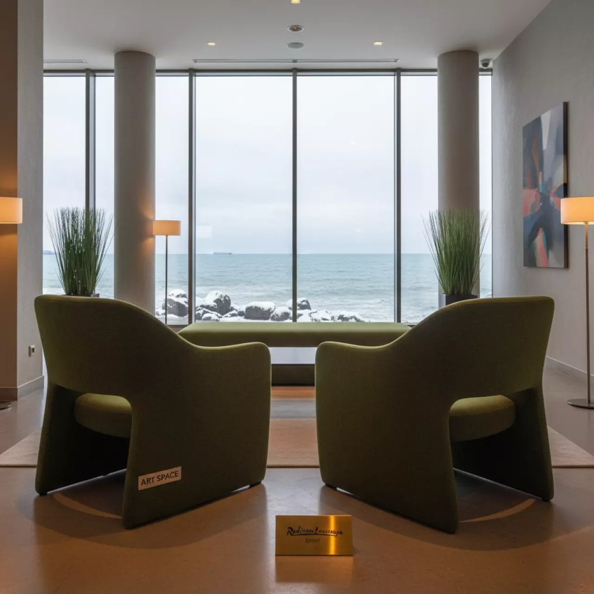 Аренда Комплект мебели Flow 1 оливковый в отеле Radisson Lazurnaya — ART SPACE