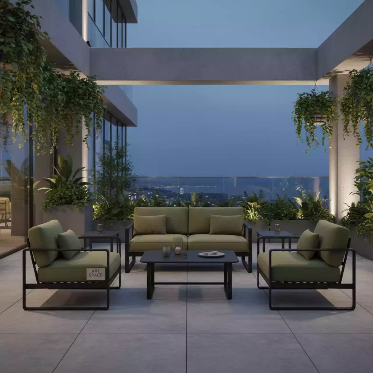 Аренда Комплект мебели Flow 3 оливковый в Rodina Grand Hotel & SPA — ART SPACE