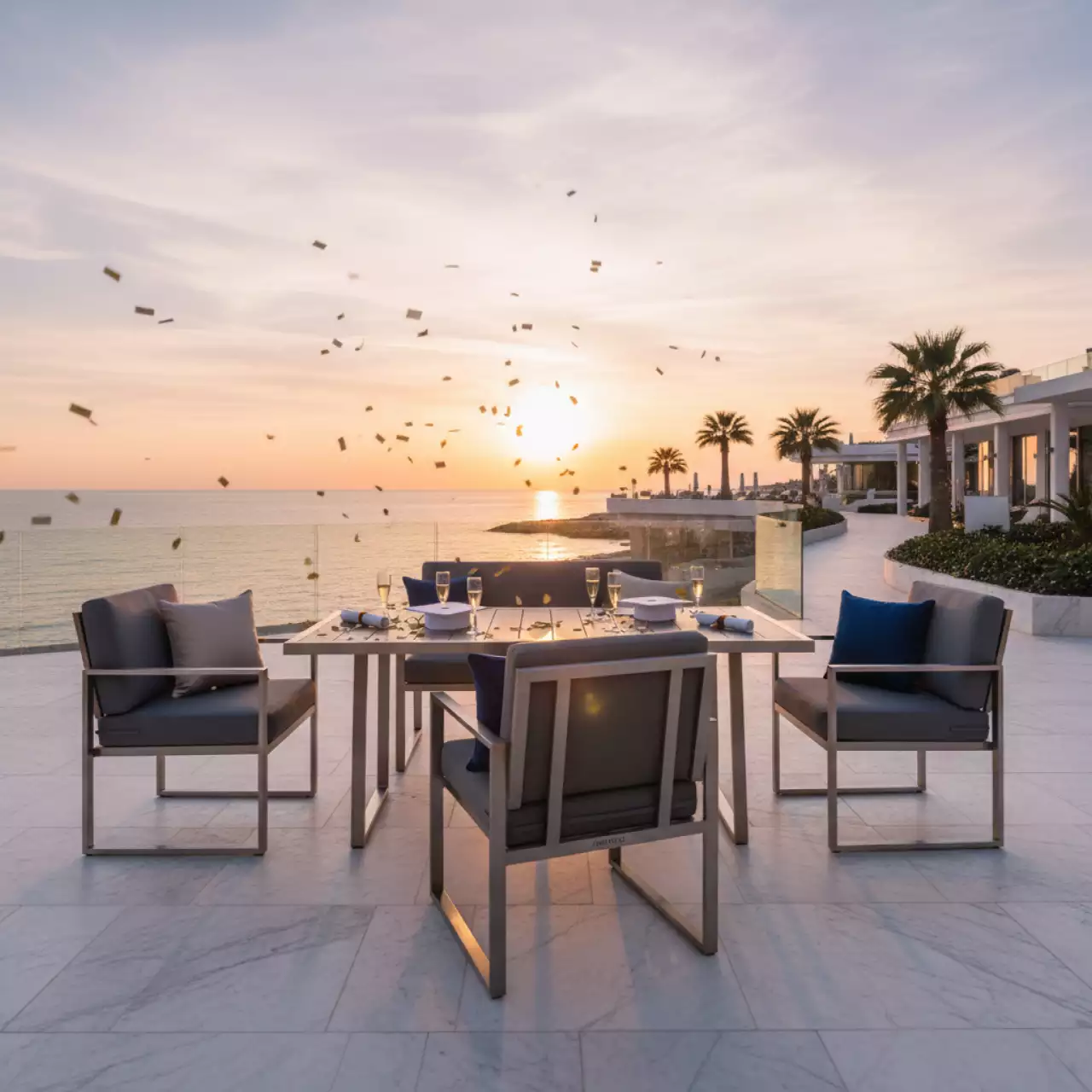 Аренда Комплект мебели из алюминия MD SS CT S125 в Radisson Collection Paradise — ART SPACE