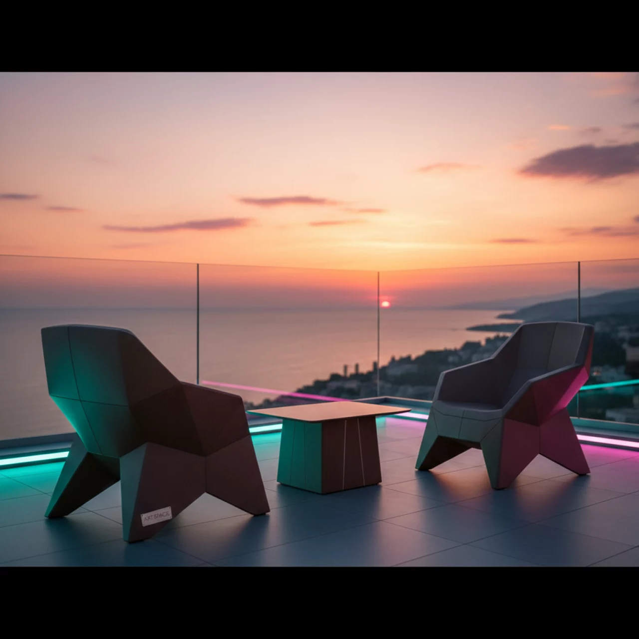 Аренда Комплект мебели из пластика Yalta 3set AFM 1030A brown cappuccino в комплексе «Дагомыс» — ART SPACE