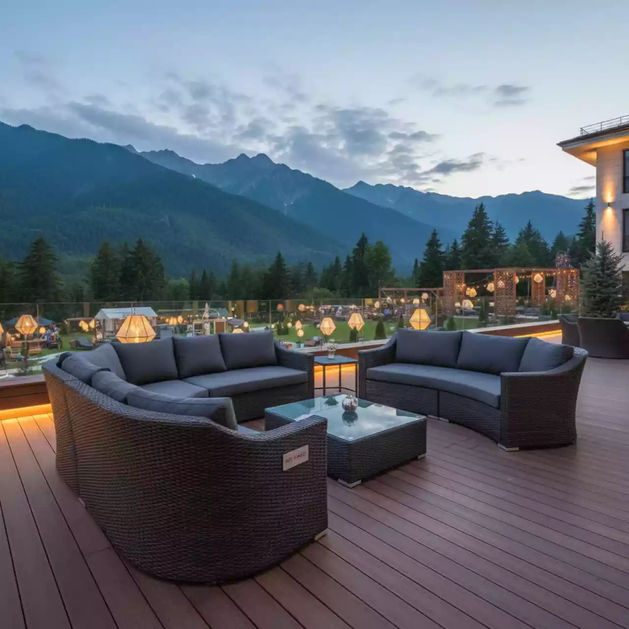 Аренда Комплект мебели из ротанга NUSA в Гранд Отель Поляна — ART SPACE