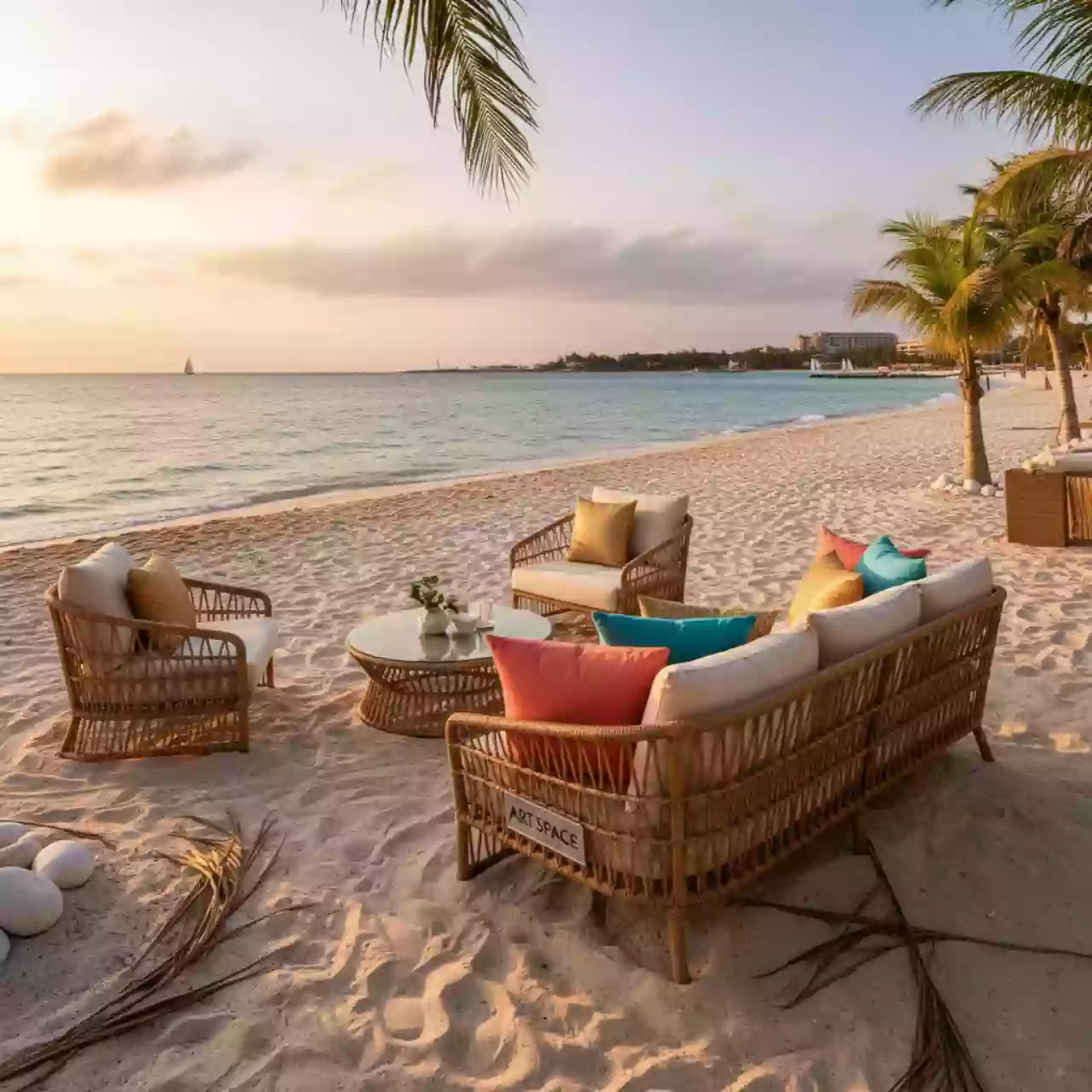 Аренда Комплект мебели кофейный Багамы Люкс на пляже «Мандарин» — ART SPACE