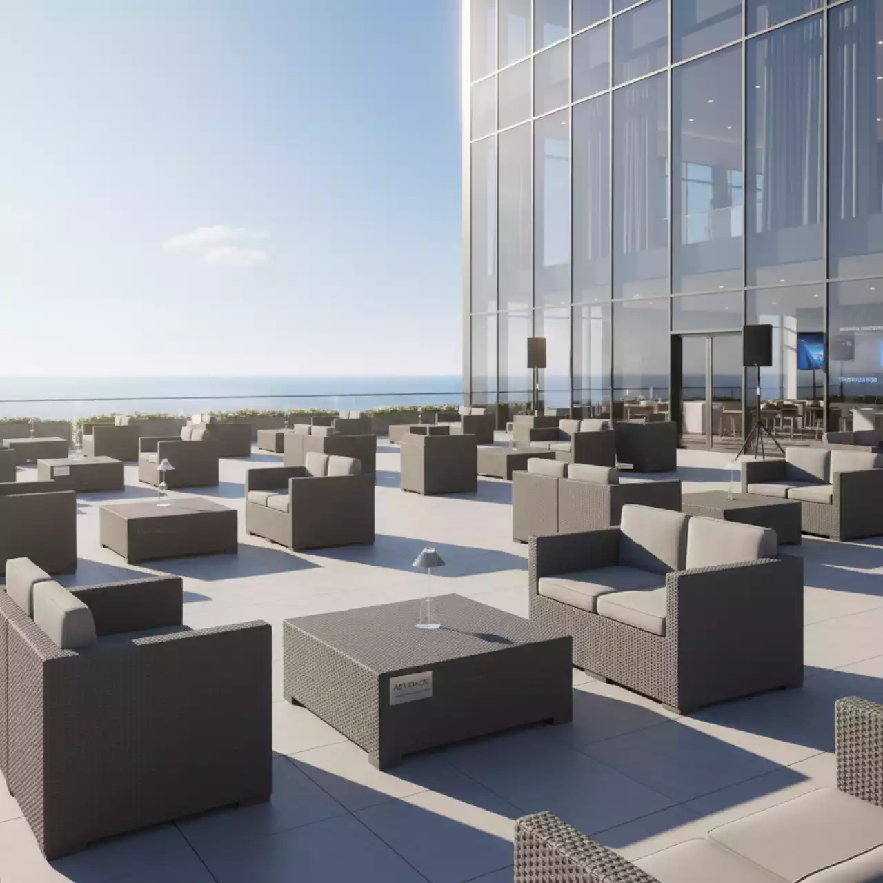 Аренда Комплект мебели пластиковой Orlando 140 Ibiza в гранд-отеле «Жемчужина» — ART SPACE