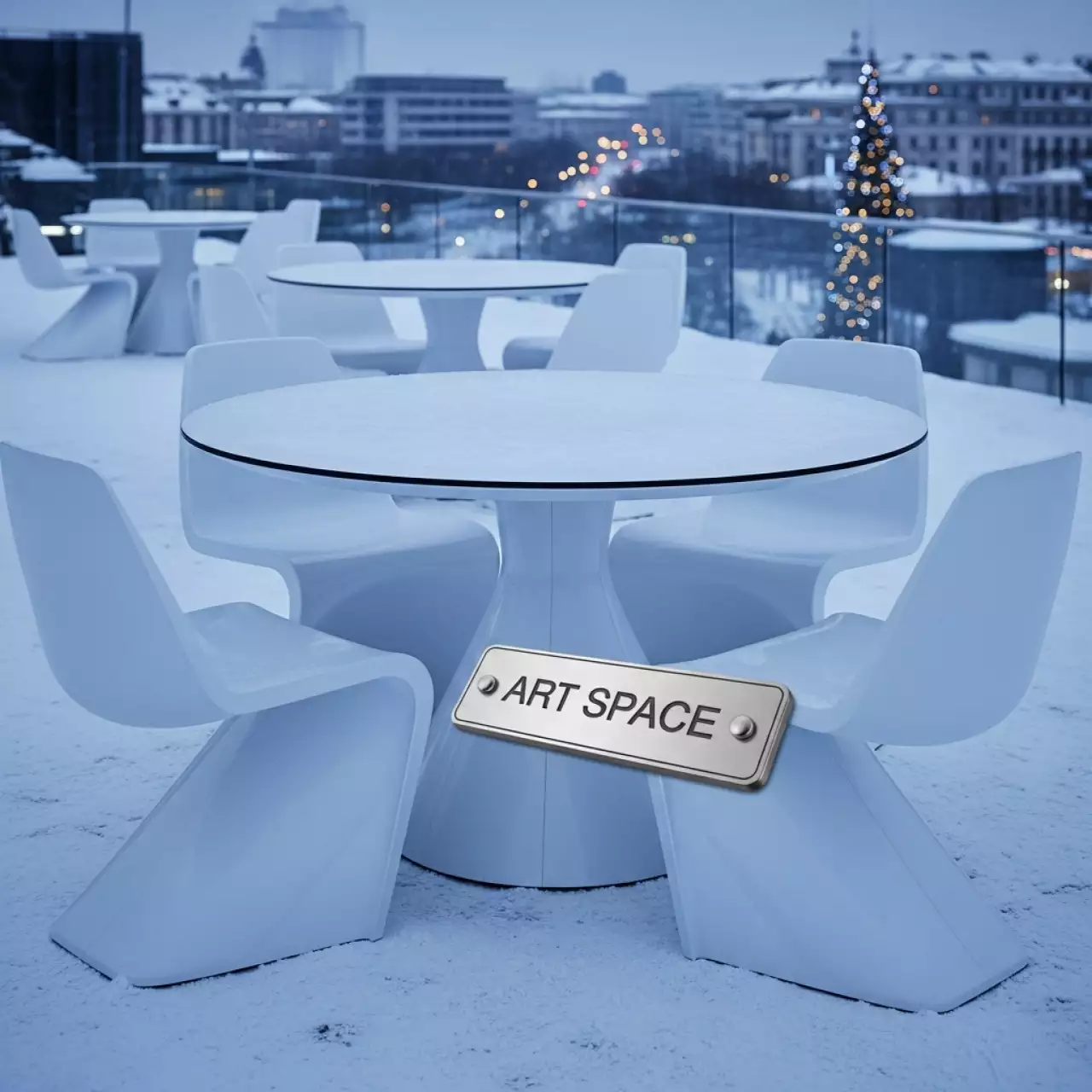 Аренда Комплект мебели пластиковой Sky Air XL Ø105 в ресторане «Sanremo» — ART SPACE