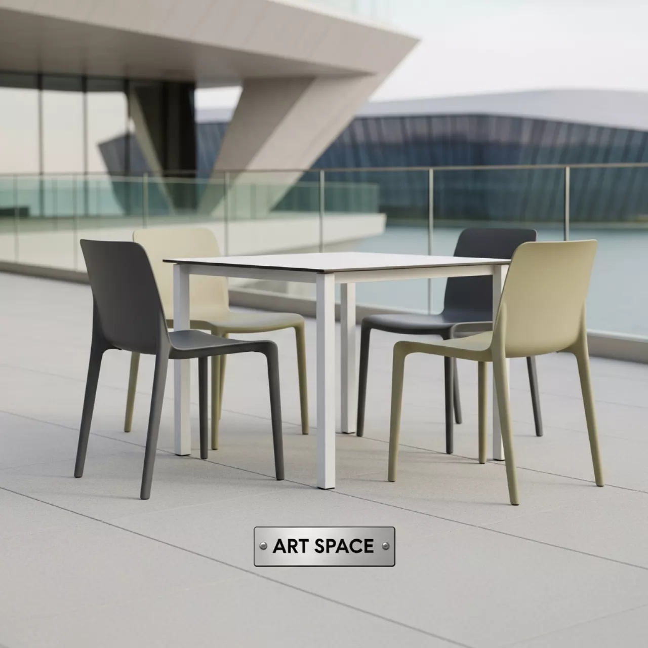 Аренда Комплект мебели пластиковый Clip 80 Bora Bistrot в Bridge Resort — ART SPACE