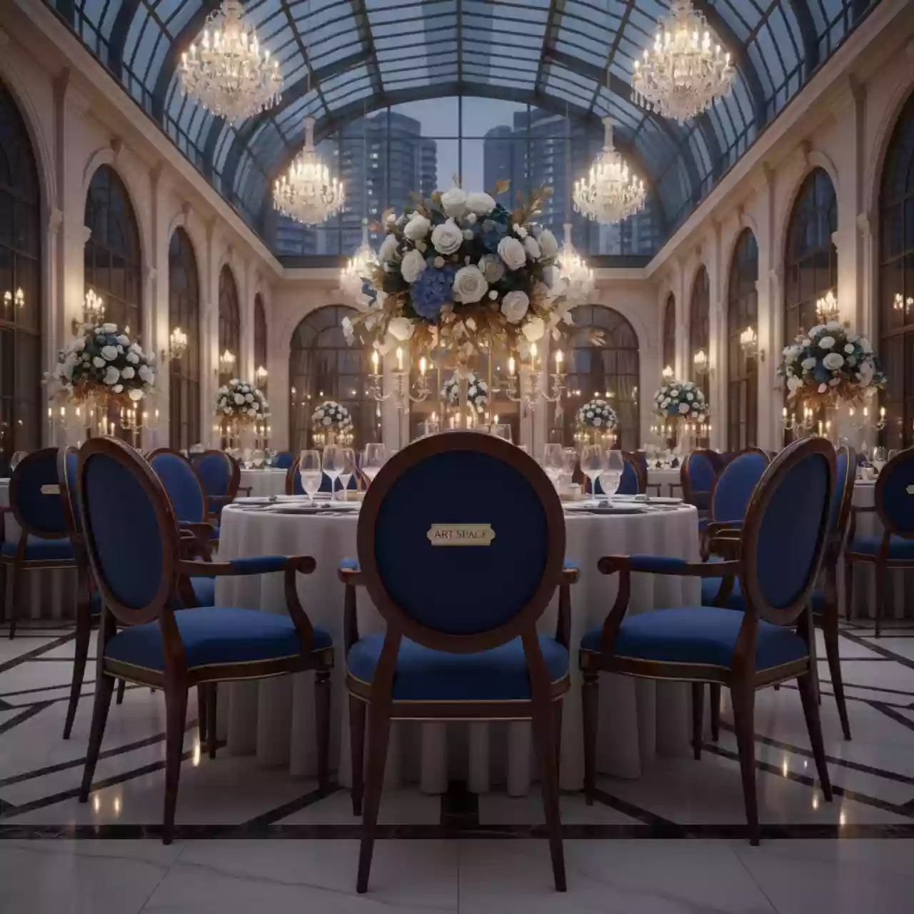 Аренда Комплект мебели стульев Royal Family NICO синий в Courtyard by Marriott Sochi — ART SPACE