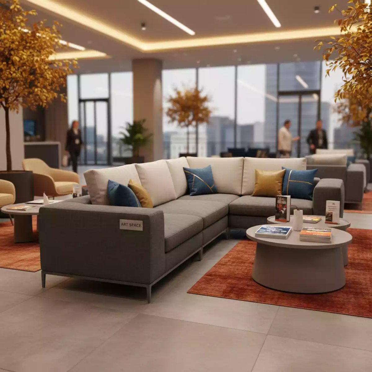 Аренда Комплект мебели угловой Байрон 3 предмета с подушками в Mövenpick Hotel — ART SPACE