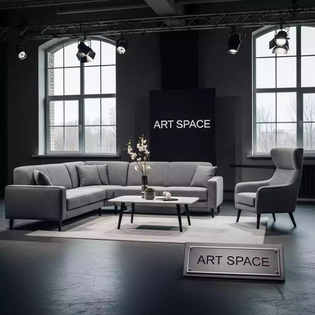 Аренда Комплект мебели угловой Royal Family Brooklyn угловой диван столик кресло в Маринс Парк Отеле — ART SPACE