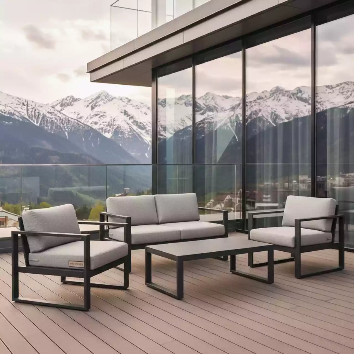 Аренда Комплект мебели VERANA Калифорния 4 предмета с подушками алюминий в Radisson Hotel Rosa Khutor — ART SPACE