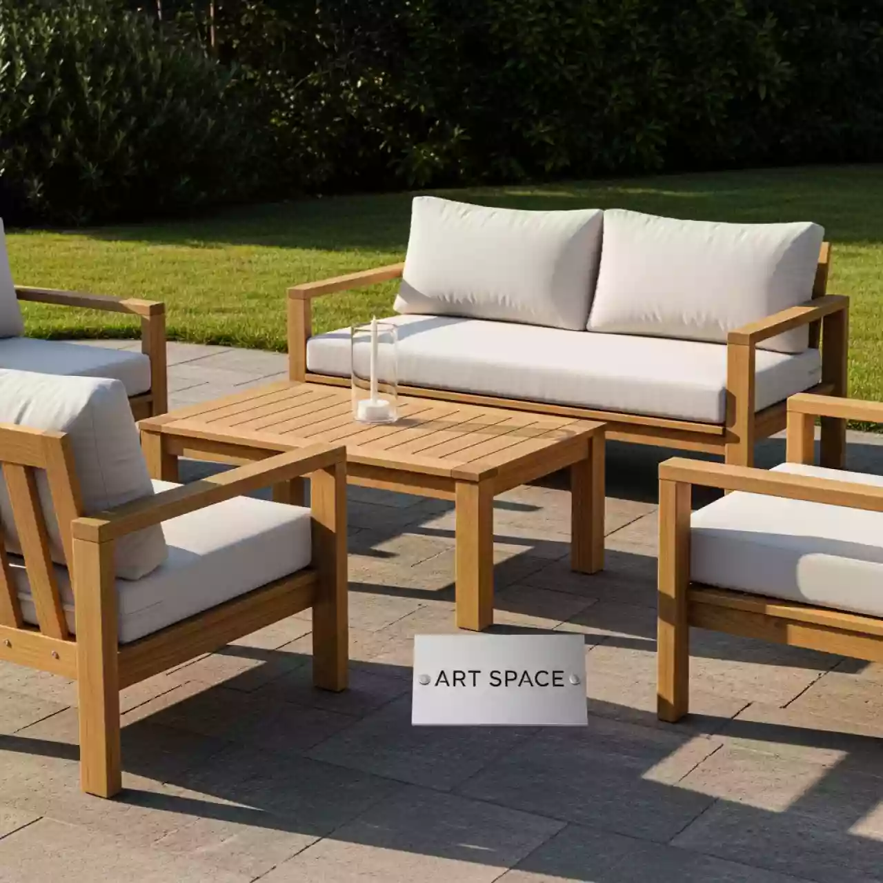 Аренда Комплект мебели VERANA Вуд 4 предмета с подушками в Stella di Mosca — ART SPACE