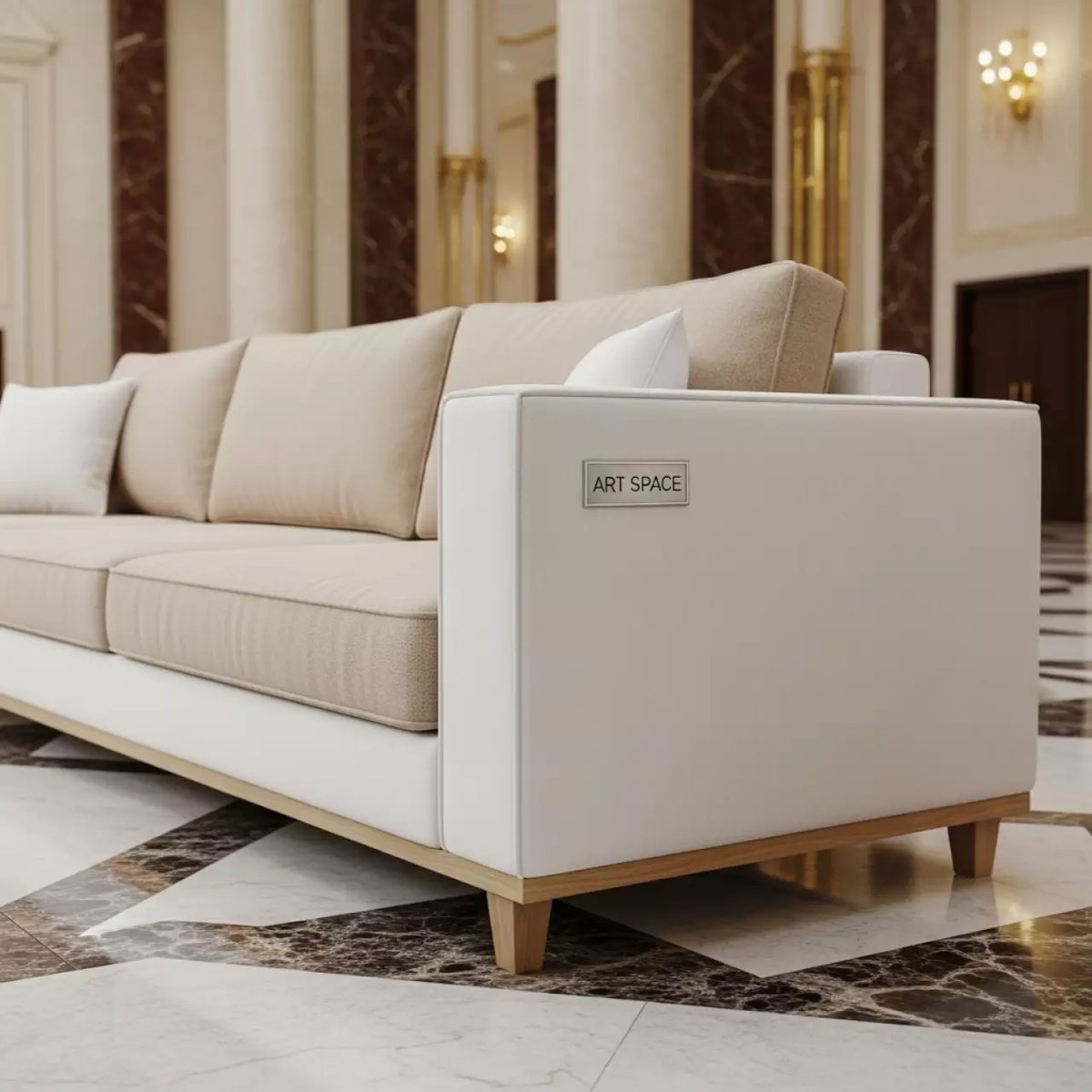 Аренда Комплект мебели VOGLIE белый бежевый 180 без подлокотников в отеле Radisson Lazurnaya — ART SPACE