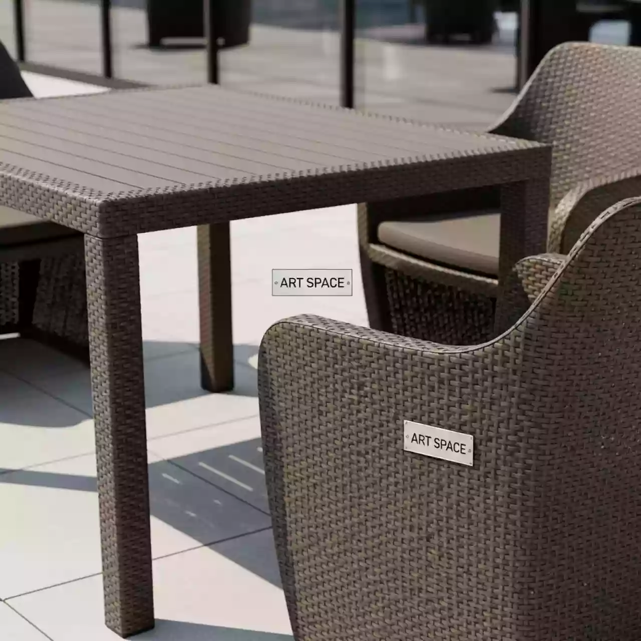 Аренда Комплект мебели YALTA BIG FAMILY 2 ARMCHAIR Ялта темно коричневый пластик под искусственный ротанг в отеле «Звездный» — ART SPACE