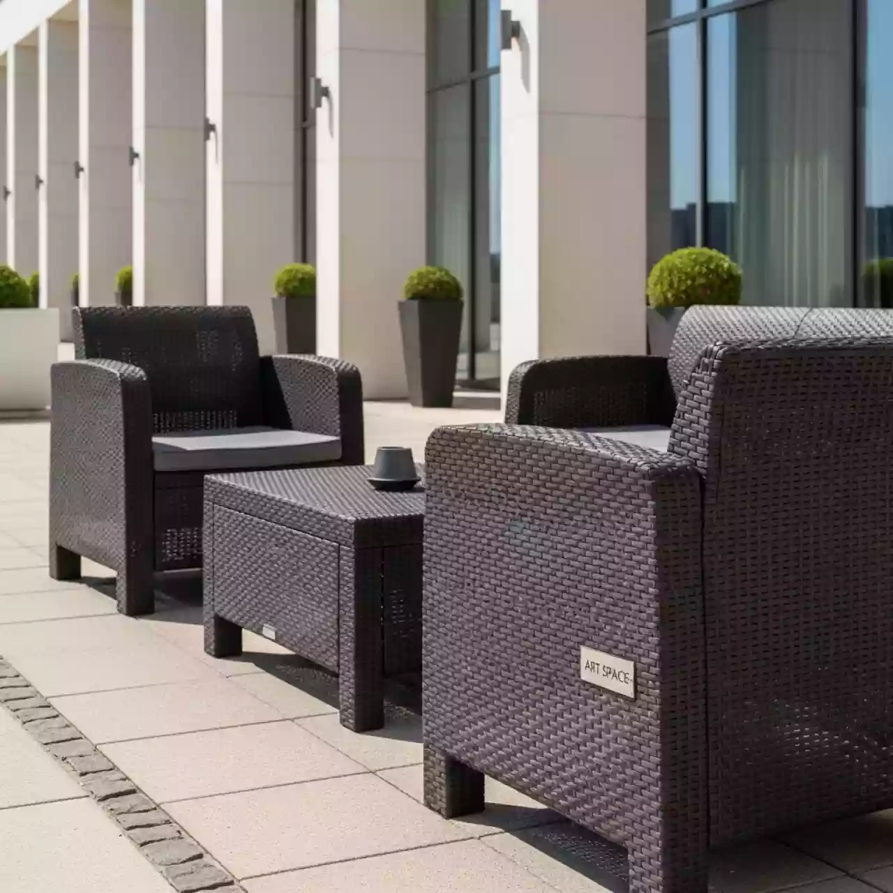 Аренда Комплект мебели YALTA FAMILY 2 CHAIR темно коричневый под искусственный ротанг в Radisson Blu Resort & Congress Centre — ART SPACE