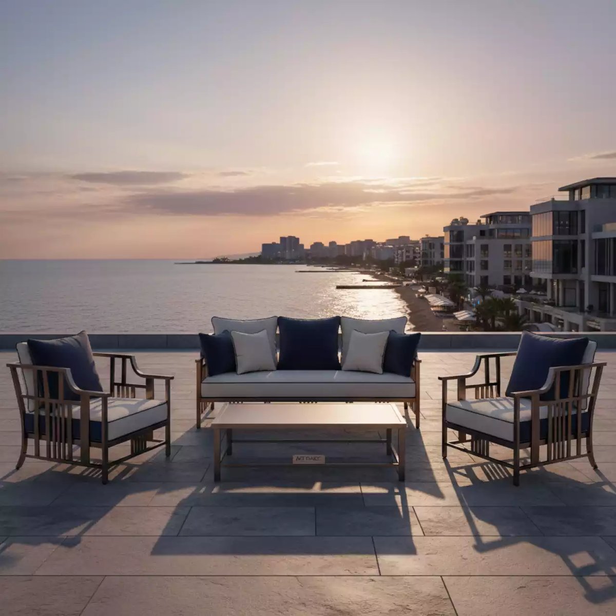 Аренда Комплект металлической лаунж мебели Edvige на Имеретинской набережной — ART SPACE