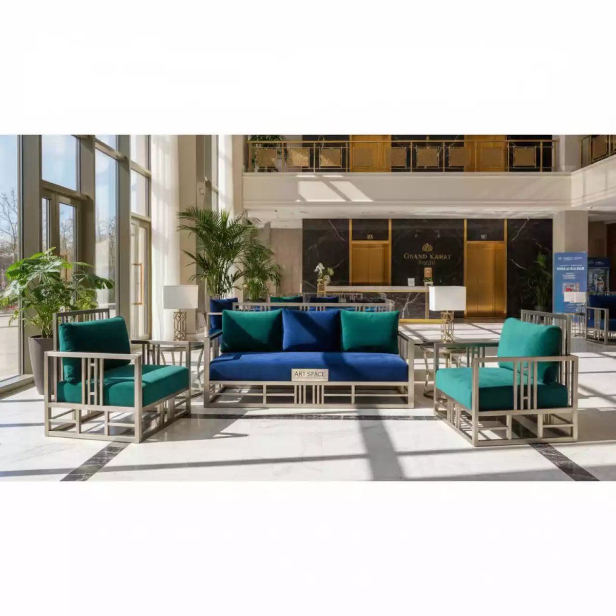 Аренда Комплект металлической лаунж мебели Leonida в Grand Karat Sochi — ART SPACE