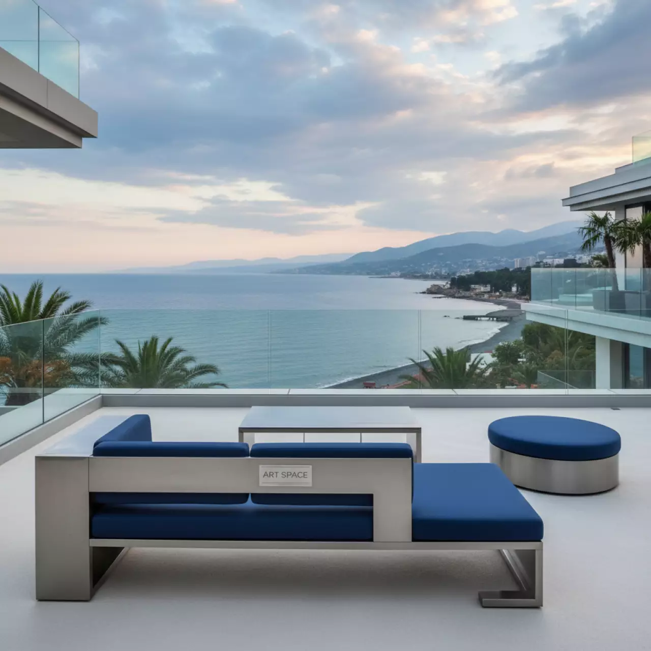 Аренда Комплект металлической лаунж мебели Millor в Grand Karat Sochi — ART SPACE