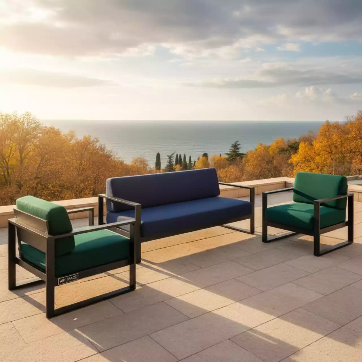 Аренда Комплект металлической лаунж мебели Presley в Гранд Отель Сочи — ART SPACE