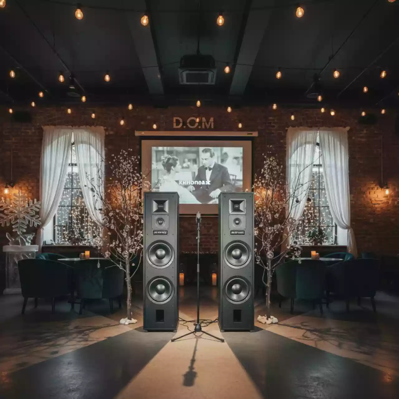 Аренда Комплект микрофон и колонка 1000 ватт в ресторане «D.O.M» — ART SPACE