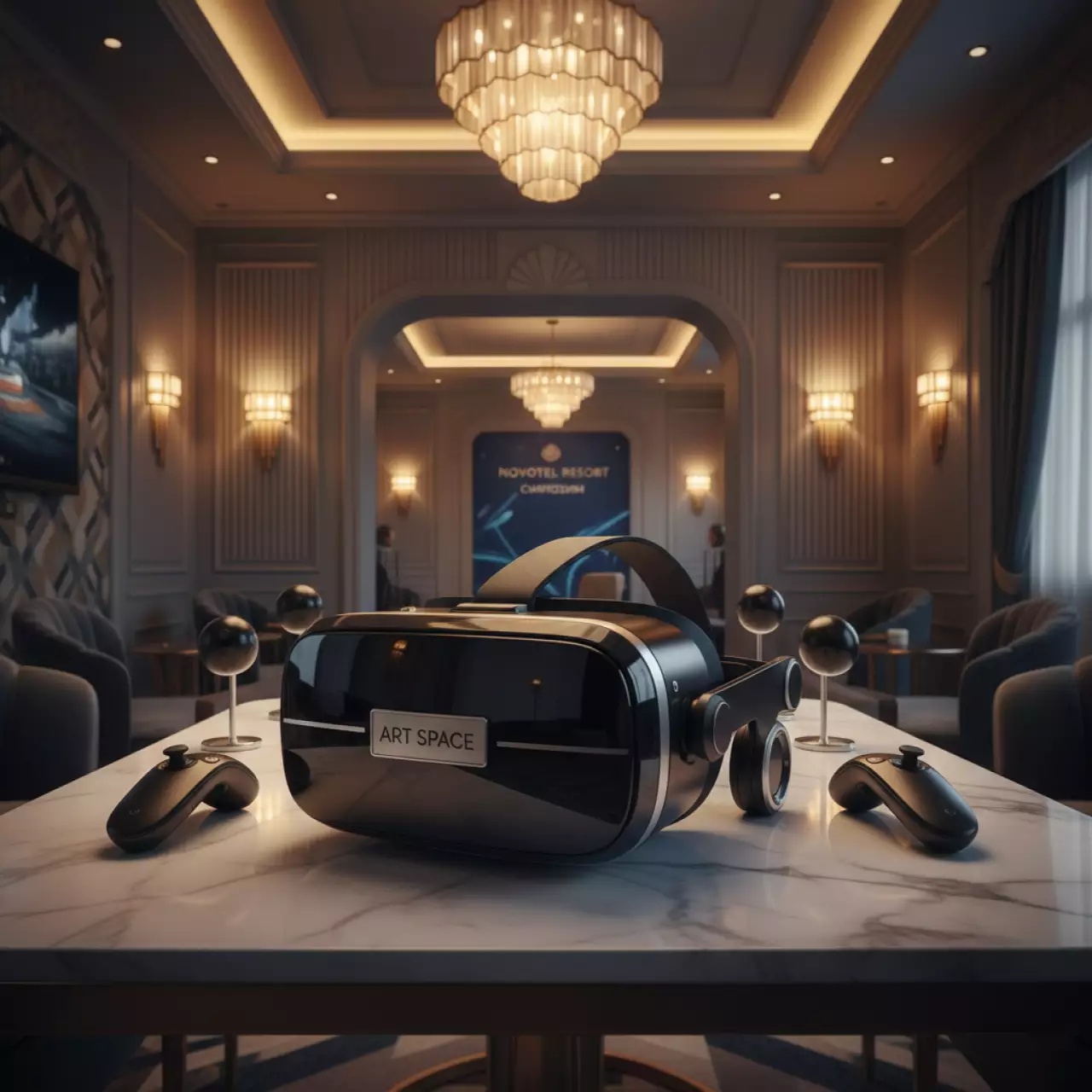 Аренда Комплект Pimax 8K Plus MAS контроллеры базовые станции Vive 1.0 в Novotel Resort — ART SPACE