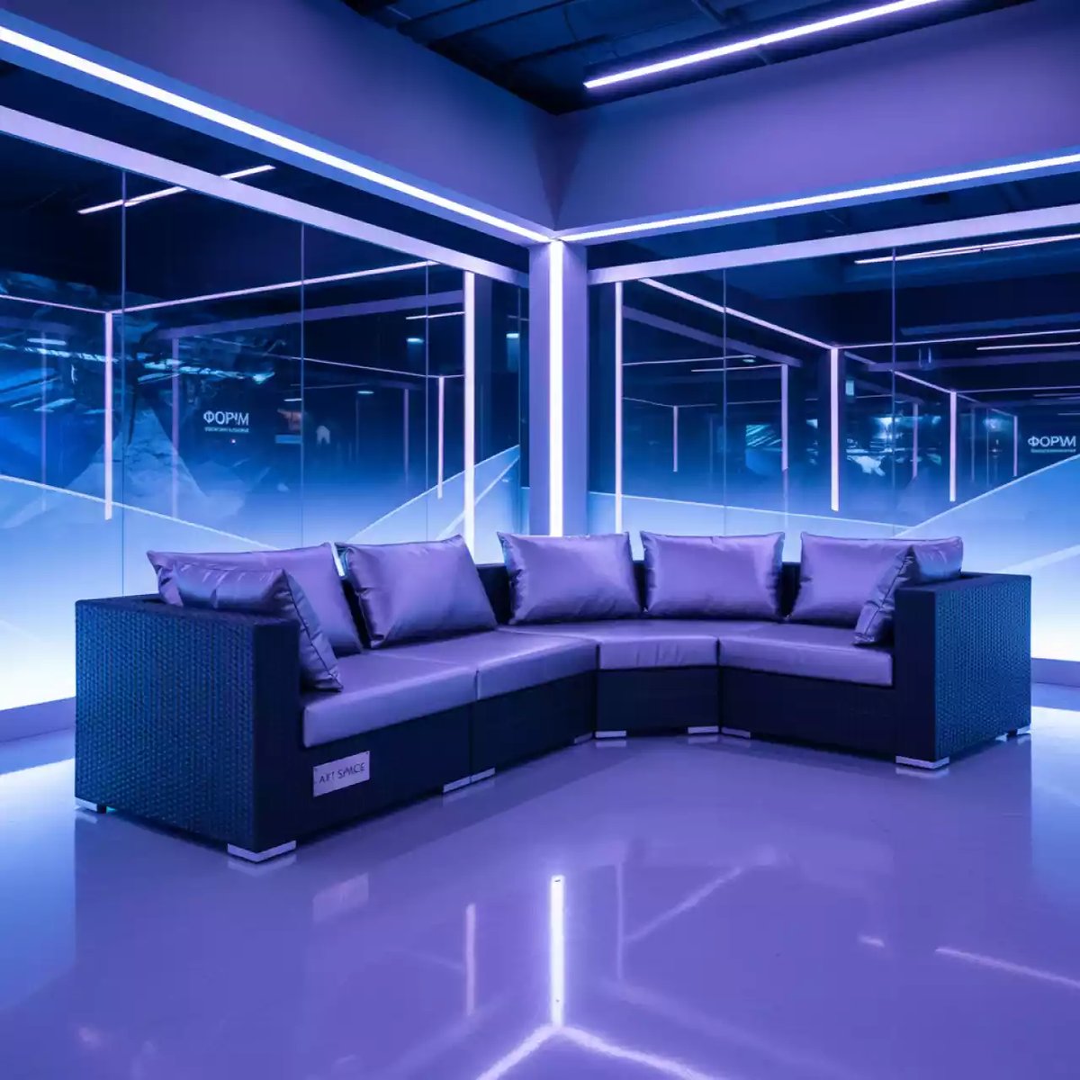Аренда Комплект плетеной лаунж мебели Veneto на 5 персон в ледовой арене «Шайба» — ART SPACE