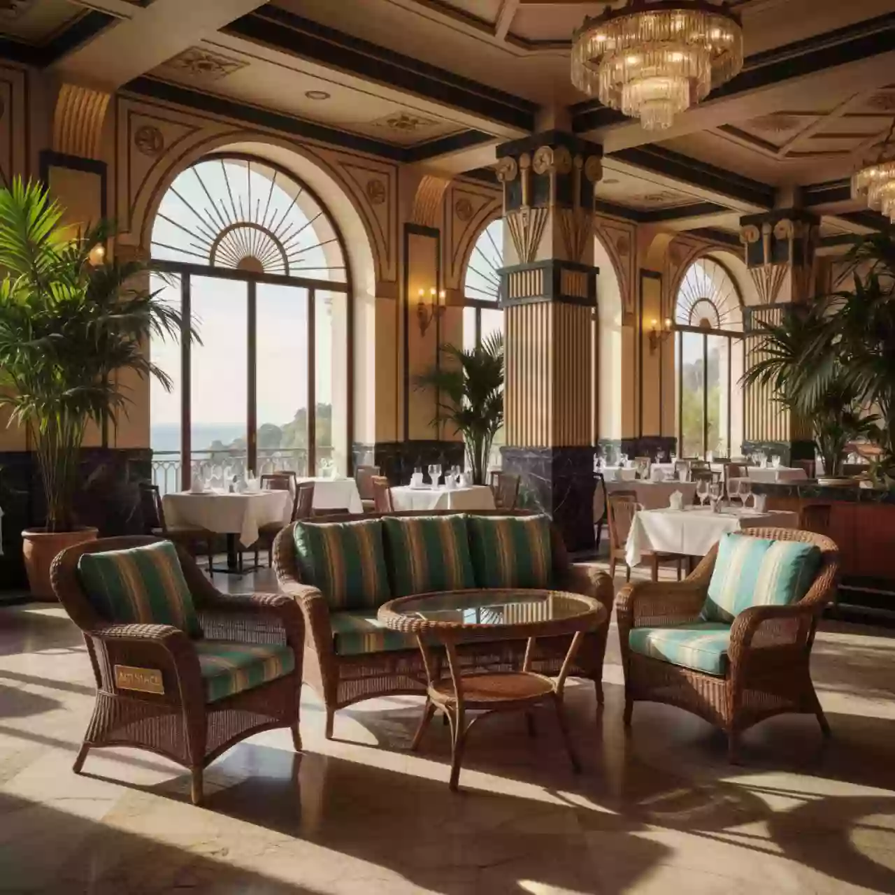 Аренда Комплект плетеной мебели Багамы CV B01C коричневый в ресторане «Магеллан» — ART SPACE