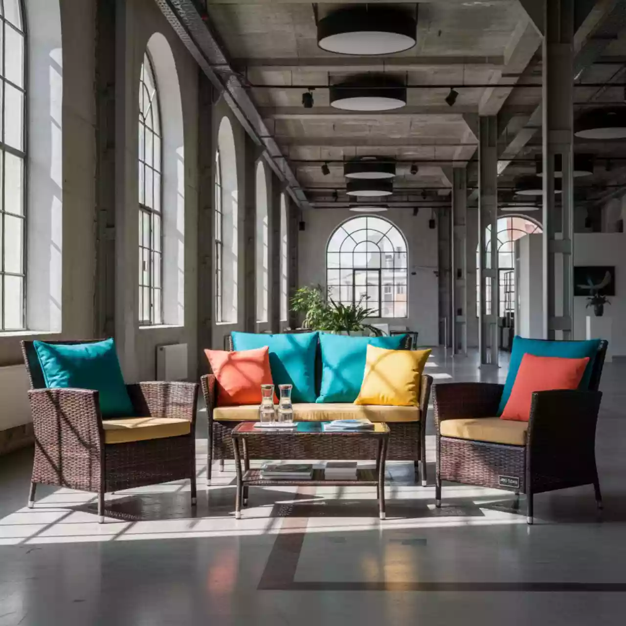 Аренда Комплект плетеной мебели Багамы коричневый в Green Flow Hotel — ART SPACE